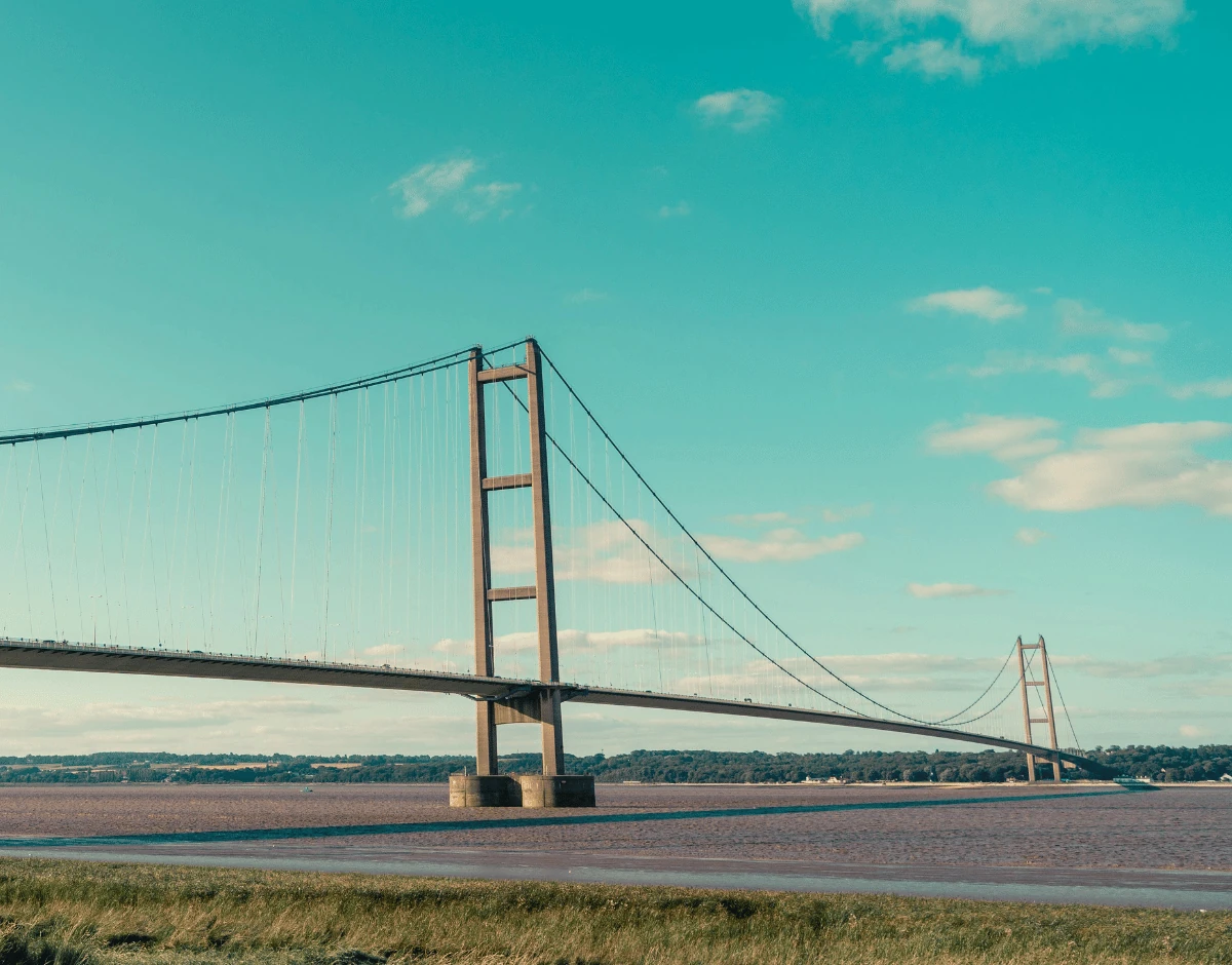 The Humber Bridge spanning the estuary, a landmark of the Hull and Humber region PrimaryTech serves